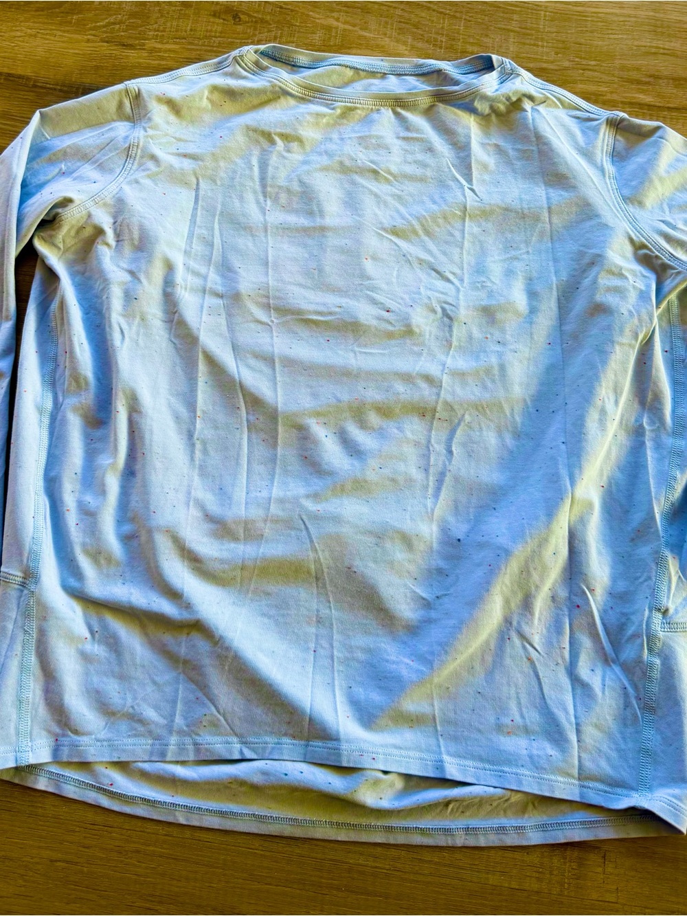 lululemon Back in Action Tee in Light Blue with Micro rainbow Speckle